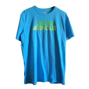 Under Armour Cotton Shirt Blue and Green XL